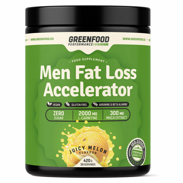 GREENFOOD NUTRITION Performance men fat loss accelerator šťavnatý meloun 420 g porovnat ceny