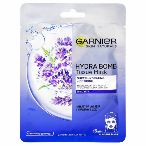 Garnier Skin Naturals Hydratační textilní maska proti projevům únavy s výtažkem z levandule 28g porovnat ceny