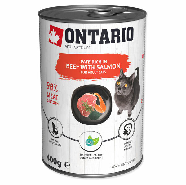ONTARIO Konzerva hovězí paté s lososem 400 g porovnat ceny