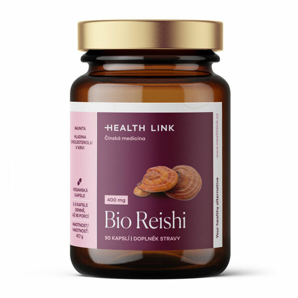 HEALTH LINK Reishi 400 mg BIO 90 kapslí porovnat ceny