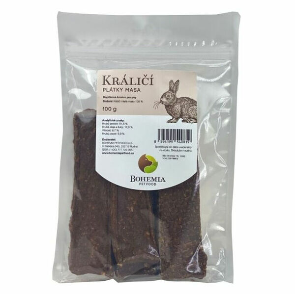 BOHEMIA PET FOOD Králičí plátky pro psy 100 g porovnat ceny
