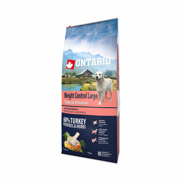 Ontario Large Weight Control Turkey&Potatoes granule 12 kg porovnat ceny