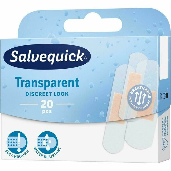 Salvequick Náplast průhledná 20ks porovnat ceny