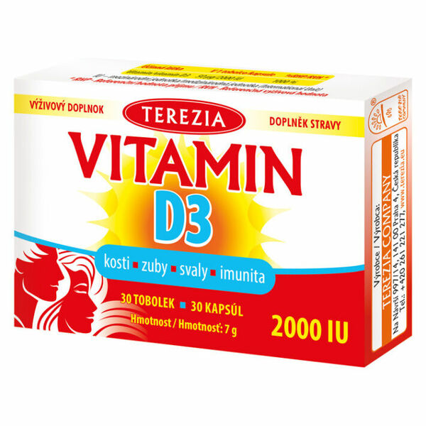 TEREZIA Vitamin D3 2000 IU 30 tobolek porovnat ceny