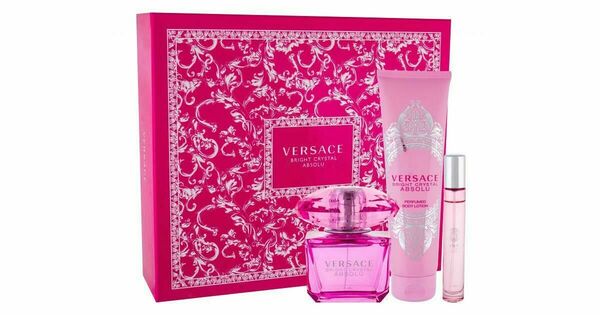 Versace Bright Crystal Absolu Set Eau de Toilette 90ml + Bath&Shower Gel 100ml + Body Lotion 100ml + kosmetická taška porovnat ceny