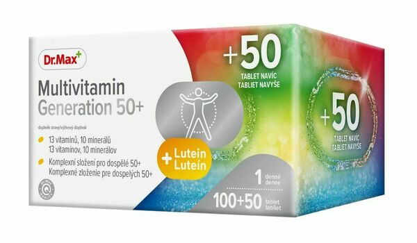 Dr.Max Multivitamin Generation 50+ 100+50 tablet porovnat ceny