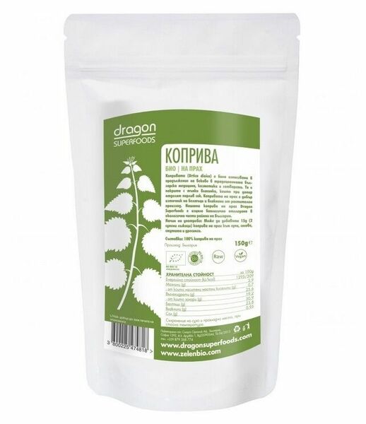 Dragon Prášek Kopřivový Bio Raw 150g porovnat ceny