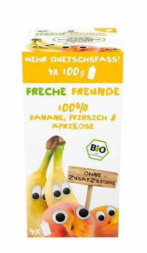 Freche Freunde BIO Ovocná kapsička banán, hruška a meruňka 4x100g porovnat ceny