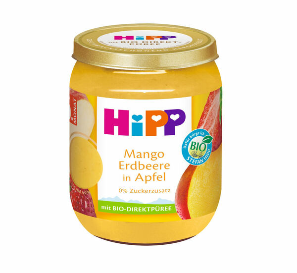 Hipp BIO Jablka s mangem a jahodami 160 g porovnat ceny