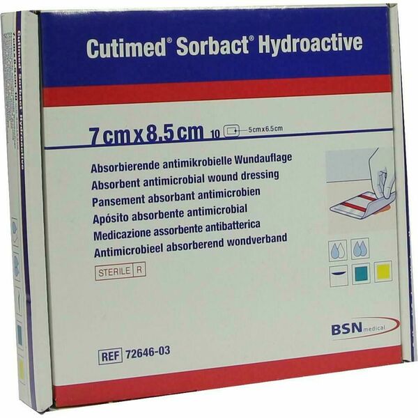 Cutimed Sorbact hydroaktivní 7cm x 8,5cm 10ks porovnat ceny