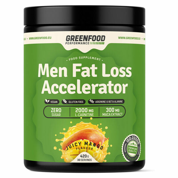 GREENFOOD NUTRITION Performance men fat loss accelerator šťavnaté mango 420 g porovnat ceny