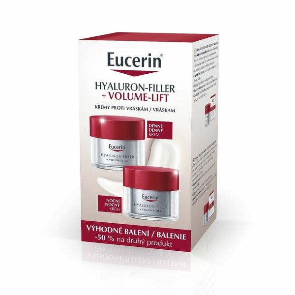 Eucerin Hyaluron-Filler + Volume-Lift denní + noční krém 2x50 ml porovnat ceny