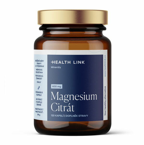 HEALTH LINK Magnesium citrát 600 mg 120 kapslí porovnat ceny