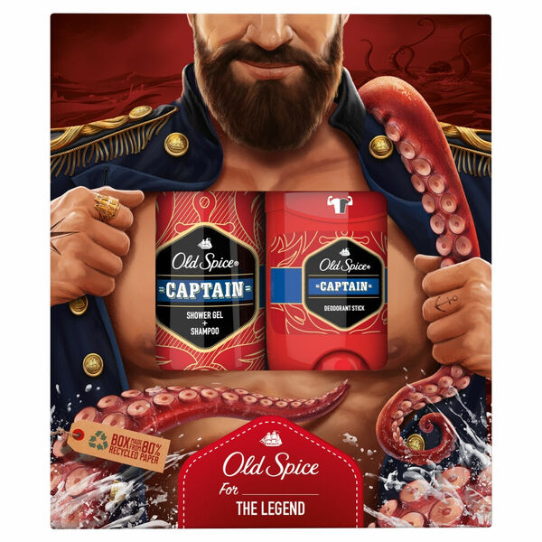 OLD SPICE Captain Deo stick 50 ml + Sprchový gel 250 ml porovnat ceny