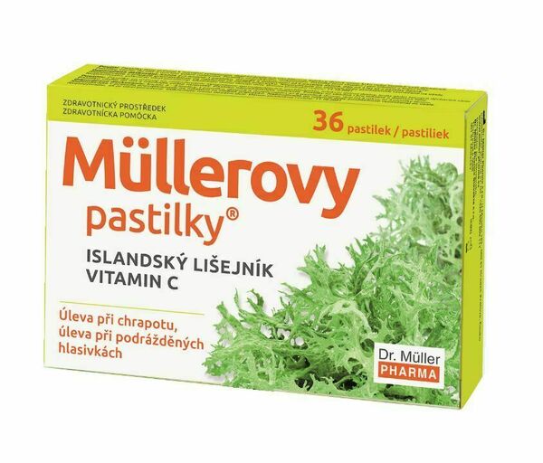 Dr. Müller Müllerovy pastilky s islandským lišejníkem 36 pastilek porovnat ceny