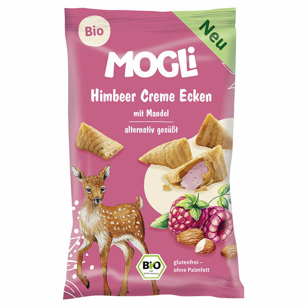 MOGLI Bio plněné malinové taštičky 3r+ 30 g porovnat ceny