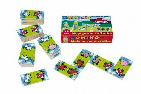 Teddies Domino Moje první zvířátka dřevo společenská hra 28ks porovnat ceny