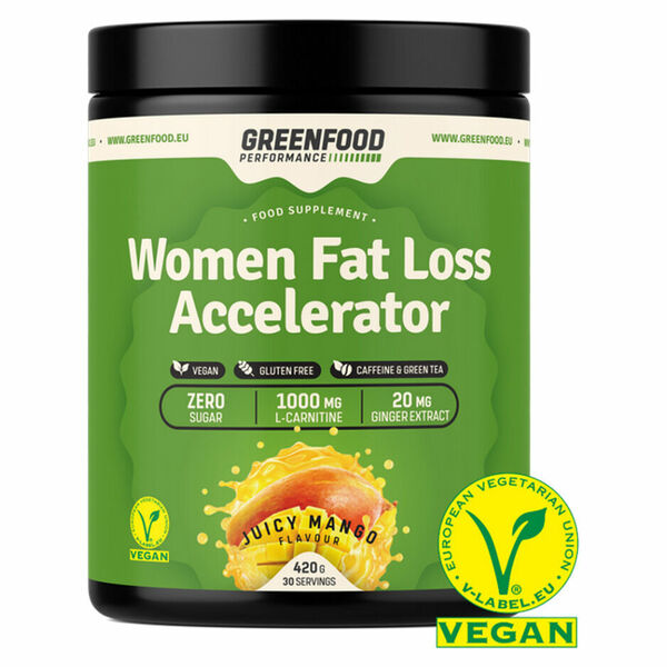 GREENFOOD NUTRITION Performance women fat loss accelerator šťavnaté mango 420 g porovnat ceny