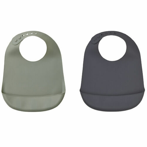 LIEWOOD Silikonové bryndáčky Faune green/stone grey mix porovnat ceny