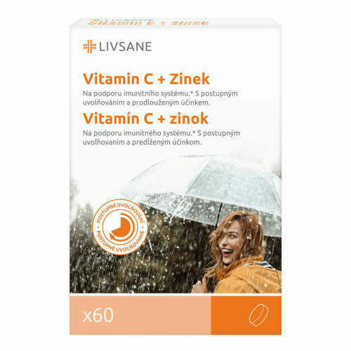 LIVSANE Vitamin C + Zinek vysoká dávka 60ks porovnat ceny