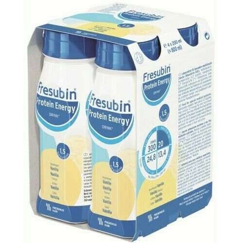 FRESUBIN PROTEIN ENERGY DRINK PŘÍCHUŤ VANILKA perorální SOL 4X200ML porovnat ceny