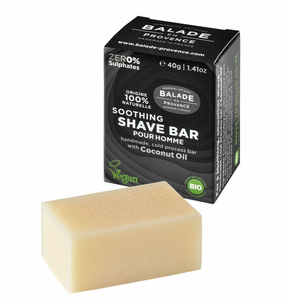 Balade en Provence Zklidňující tuhé mýdlo na holení pro muže BIO Citrus 40 g porovnat ceny