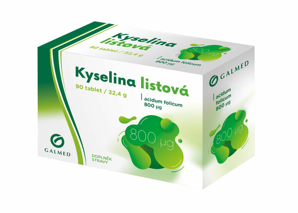 Kyselina listová 800mcg tbl.90 Galmed porovnat ceny