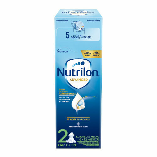 Nutrilon Advanced 2 pokračovací kojenecké mléko od uk. 6. měsíce 5 x 29.4 g porovnat ceny