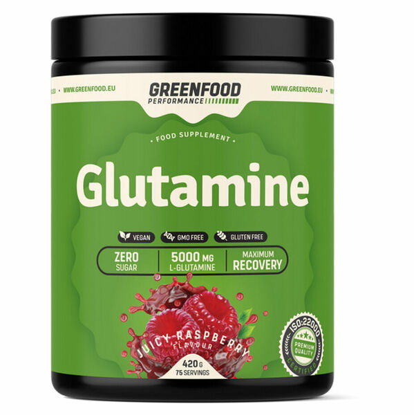 GREENFOOD NUTRITION Performance glutamine šťavnatá malina 420 g porovnat ceny