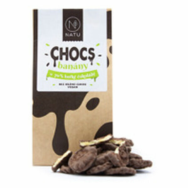 NATU Chocs banány v 70% hořké čokoládě 100 g porovnat ceny
