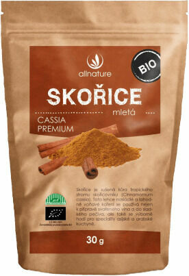 Allnature Skořice mletá Cassia BIO 30g porovnat ceny