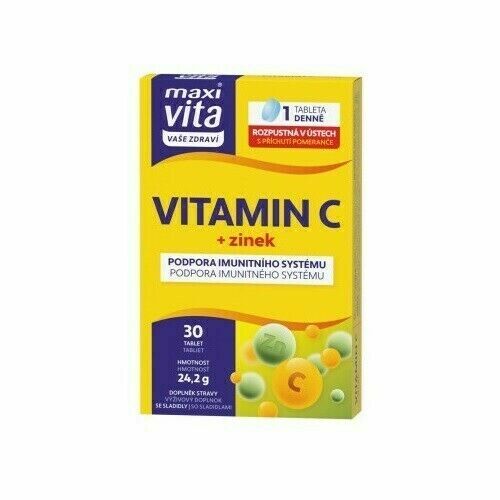 Maxi Vita Vitamin C+zinek Tbl.30 porovnat ceny