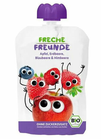 Freche Freunde BIO Ovocná kapsička jablko, jahoda, borůvka a malina 100g porovnat ceny
