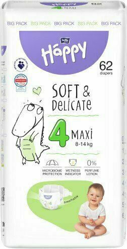 Bella Baby Happy Soft&Delicate Maxi 62 ks porovnat ceny