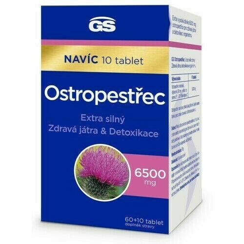 GS Ostropestřec 6500mg tbl.60+10 porovnání ceny