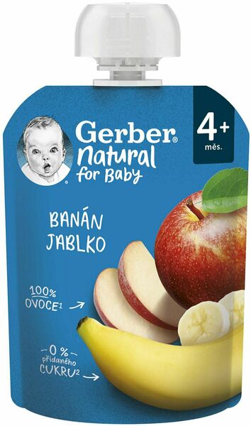 Gerber Natural kapsička banán a jablko 90 g porovnat ceny