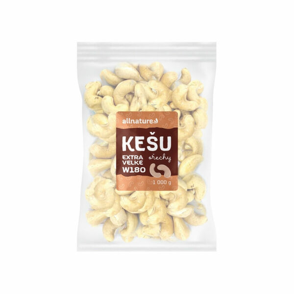 ALLNATURE Kešu ořechy extra velké w180 1000 g porovnat ceny