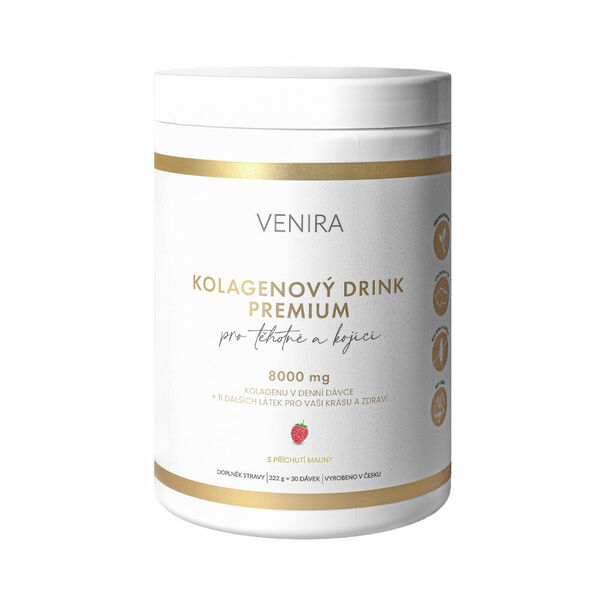 Venira Premium kolagenový drink pro těhotné a kojící maminky 322 g malina porovnat ceny