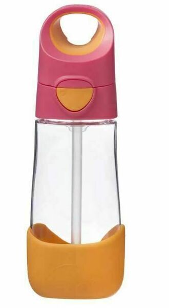 B.box Láhev na pití s brčkem růžová/oranžová 450ml porovnat ceny
