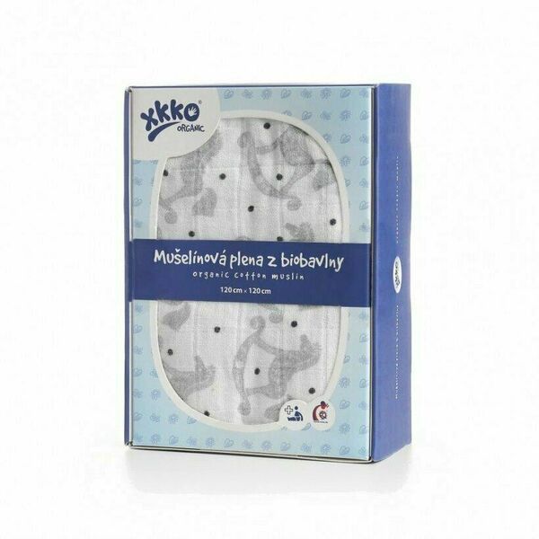 XKKO Organic biobavlněného plenka 120x120, Rocking Horses Silver porovnat ceny
