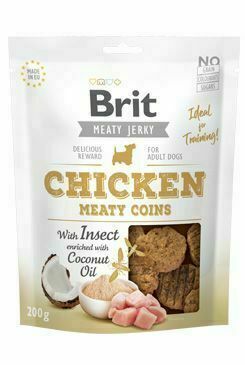 Brit Jerky Chicken With Insect Meaty Coins 200g porovnat ceny