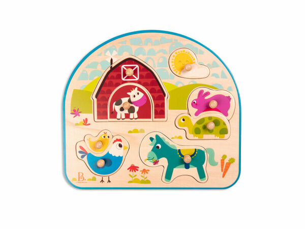 B-Toys Puzzle dřevěné s úchyty Farma porovnat ceny