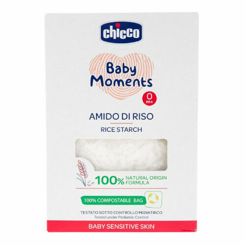 CHICCO Škrob dětský rýžový do koupele zklidňující Baby Moments Sensitive 100 % bio 250g porovnat ceny