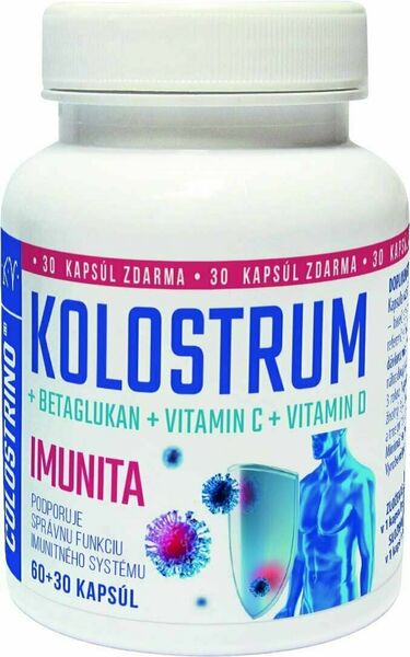 Colostrino KOLOSTRUM + betaglukan + vitamin C + vitamin D 90 kapslí porovnat ceny