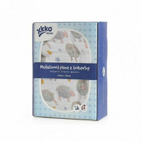 XKKO Organic biobavlněného plenka 120x120, Dreamy Sheeps porovnat ceny