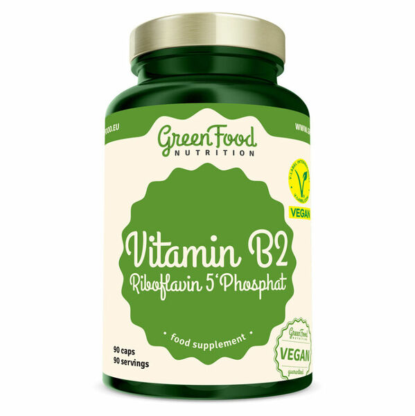GREENFOOD NUTRITION Vitamin B2 Riboflavin 5'Phosphat 90 kapslí porovnat ceny