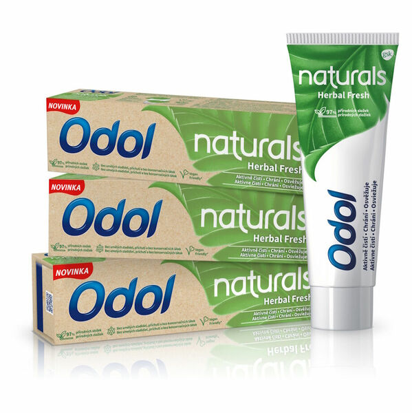 ODOL Zubní pasta Naturals Herbal Fresh 3 x 75 ml porovnat ceny
