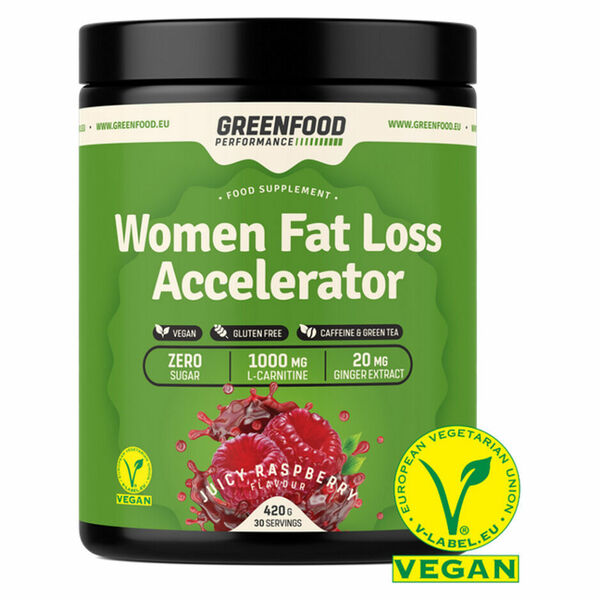 GREENFOOD NUTRITION Performance women fat loss accelerator šťavnatá malina 420 g porovnat ceny