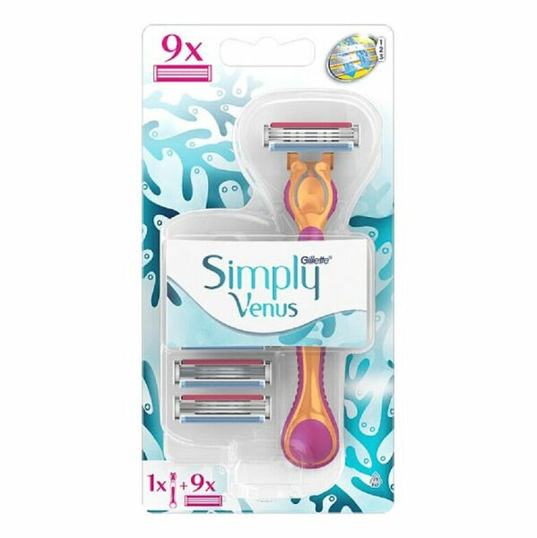 GILLETTE Simply Venus Holící strojek pro ženy+ Náhradní hlavice 9 ks porovnat ceny
