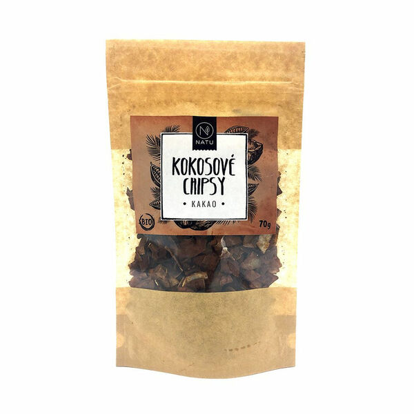 NATU Kokosové chipsy BIO kakao 70 g porovnat ceny